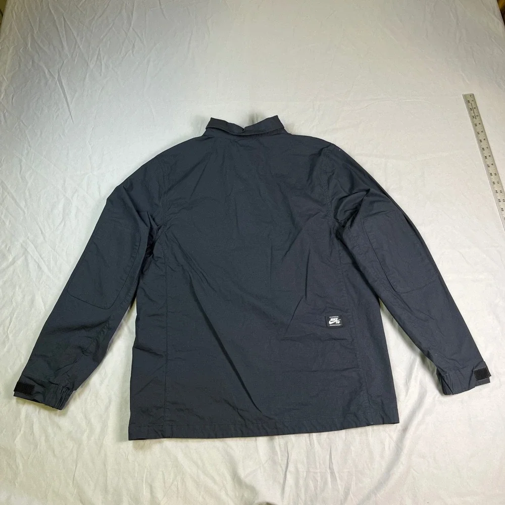 Nike SB Flex Coaches Chore Jacket Black Ripstop Utility Skate Coat Mens Large L - Picture 2 of 16